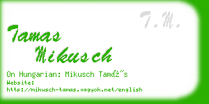 tamas mikusch business card